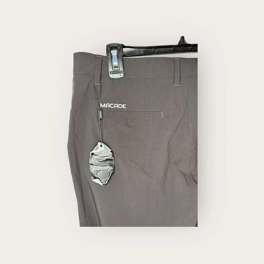 Macade Golf Slim-Fit Performance Pants | Size 42R | Black Zipper Ankles | NWT